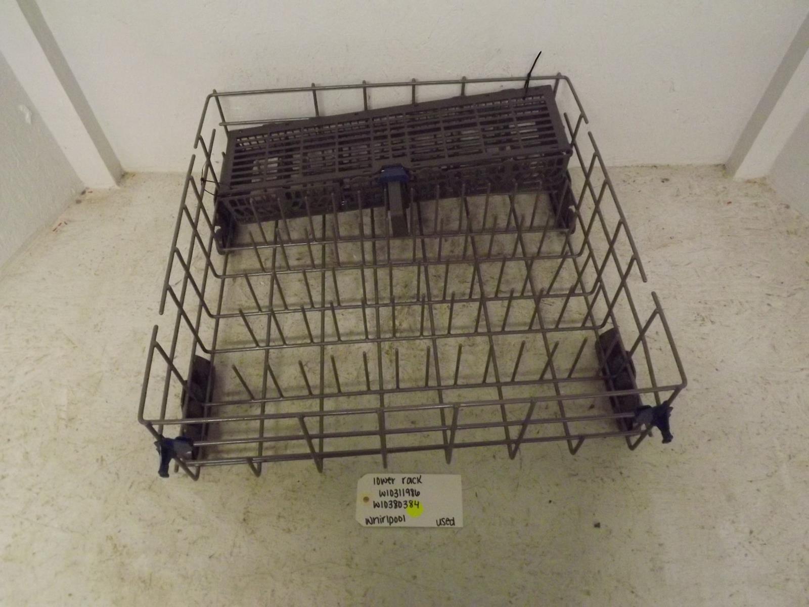 Whirlpool Dishwasher W10311986 W10380384 Lower Rack Used Whirlpool Dishwasher W10311986 W10380384 Lower Rack Used